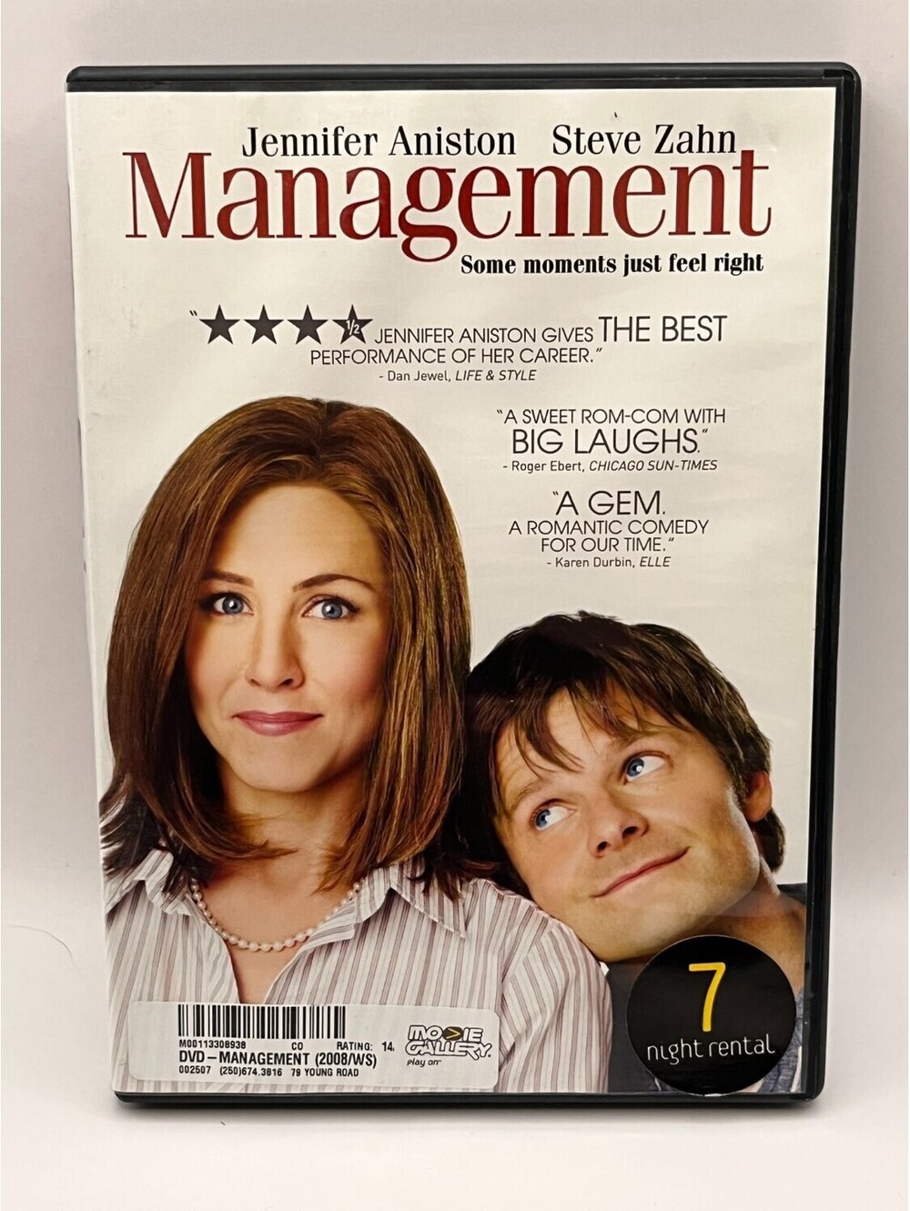 Management DVD Widescreen Jennifer Aniston 2008 Comedy Stephen Belber